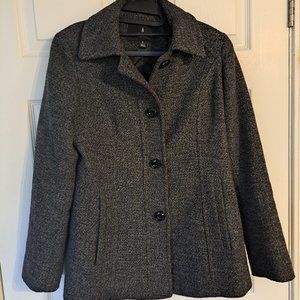 London Fog Dark Grey Wool Coat